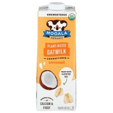MOOALA: Unsweetened Coconut Oat Milk, 33.8 fo