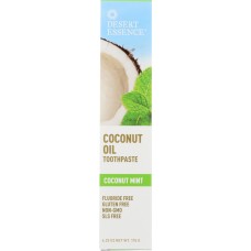 DESERT ESSENCE: Coconut Oil Toothpaste, 6.25 oz