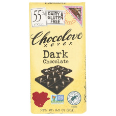 CHOCOLOVE: 55 Percent Dark Chocolate Bar, 3.2 oz CHOCOLOVE: 55 Percent Dark Chocolate Bar, 3.2 oz