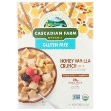 CASCADIAN FARM: Gluten Free Honey Vanilla Crunch Cereal, 10.5 oz