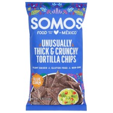 SOMOS: Unusually Thick and Crunchy Blue Corn Tortilla Chips, 6 oz