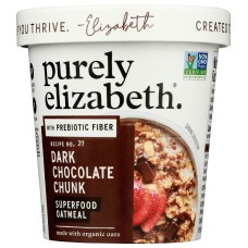 PURELY ELIZABETH: Dark Chocolate Chunk Superfood Oat Cup With Prebiotic Fiber, 1.76 oz