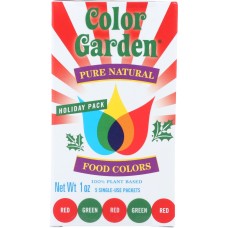 COLOR GARDEN: Pure Natural Food Colors Holiday 5 Ct, 1 oz
