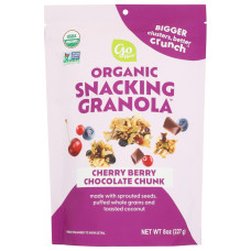 GO RAW: Cherry Berry Chocolate Chunk Organic Snacking Granola, 8 oz GO RAW: Cherry Berry Chocolate Chunk Organic Snacking Granola, 8 oz