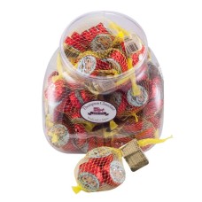 THOMPSON: Chocolate Mini Santas Mesh Bag, 1.5 oz