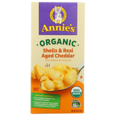 ANNIES HOMEGROWN: Organic Shells and Real Aged Cheddar Mac and Cheese, 6 oz