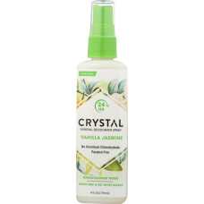 CRYSTAL BODY DEODORANT: Mineral Deodorant Spray Vanilla and Jasmine, 4 oz