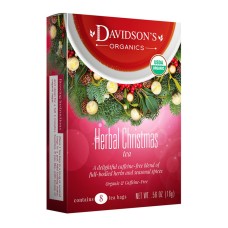 DAVIDISONS: Herbal Christmas Tea 8 Tea Bags, 0.56 oz