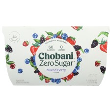 CHOBANI: Zero Sugar Mixed Berry Yogurt, 21.2 oz