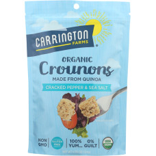 CARRINGTON FARMS: Organic Crounons Cracked Pepper and Sea Salt, 4.75 oz