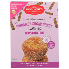 MISS JONES BAKING CO: Gluten Free Cinnamon Sugar Donut Muffin Kit, 14.5 oz