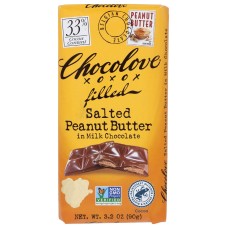 CHOCOLOVE: Salted Peanut Butter in Milk Chocolate, 3.2 oz