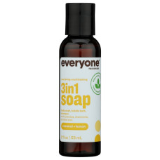 EVERYONE: Coconut Lemon Travel Size 3in1 Soap, 2 fo