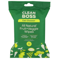 CLEAN BOSS: Eat Cleaner All Natural Wipes, 32 ea CLEAN BOSS: Eat Cleaner All Natural Wipes, 32 ea
