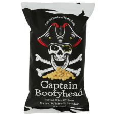 CAPTAIN BOOTYHEAD: Puffed Rice and Corn Extra White Cheddar, 4 oz
