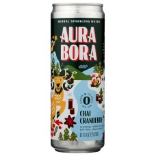 AURA BORA: Chai Cranberry Sparkling Water, 12 fo