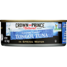 CROWN PRINCE: Chunk Light Tongol Tuna in Spring Water, 5 oz