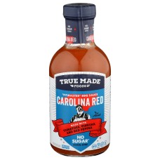 TRUE FOODS: Carolina Red BBQ Sauce No Sugar, 18 oz