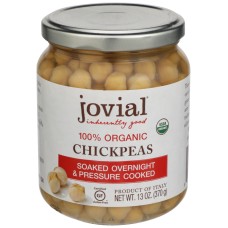 JOVIAL: 100 Percent Organic Chickpeas, 13 oz