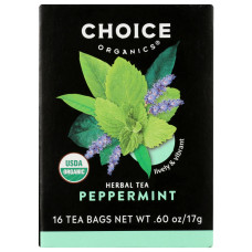 CHOICE TEA: Organic Peppermint Tea, 16 bg CHOICE TEA: Organic Peppermint Tea, 16 bg