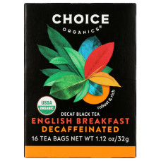 CHOICE TEA: Decaffeinated English Breakfast Tea, 16 bg CHOICE TEA: Decaffeinated English Breakfast Tea, 16 bg