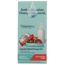 CLEANERY: Blood Orange and Mint Coconut and Sandalwood Liquid Hand Soap, 1 kt