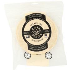 CASA BONITA: White Corn Tortillas 4 Count, 450 gm