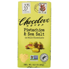 CHOCOLOVE: Pistachios and Sea Salt in Milk Chocolate, 3.2 oz CHOCOLOVE: Pistachios and Sea Salt in Milk Chocolate, 3.2 oz
