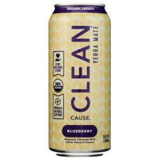 CLEAN CAUSE: Blueberry Non Carbonated Organic Yerba Mate, 15.5 oz