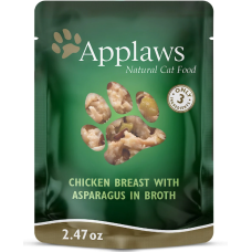 APPLAWS: Natural Wet Cat Food Chicken Breast With Asparagus In Broth, 2.47 oz