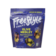 FREESTYLE SNACKS: Mediterranean Herb Olive Medley, 4 oz