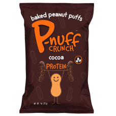 PNUFF: Baked Peanut Puffs Cocoa Flavor, 4 oz