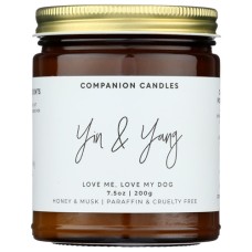COMPANION CANDLES: Yin and Yang Candle Jar, 7.5 oz
