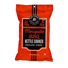 POP DADDY POPCORN & PRETZELS: Mesquite BBQ Kettle Cooked Potato Chips, 5 oz