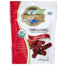 NATURAL PLANET ORGANICS: Licorice Soft Chewy Twists Strawberry, 8 oz