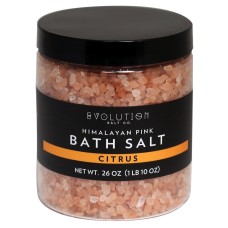 EVOLUTION SALT: Himalayan Pink Bath Salt Coarse Citrus, 26 oz