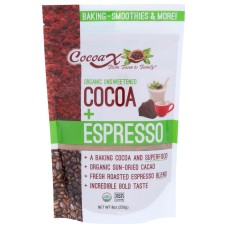 COCOAX: Organic Unsweetened Cocoa Espresso, 8 fo