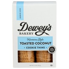 DEWEYS: Toasted Coconut Moravian Cookie Thins, 9 oz