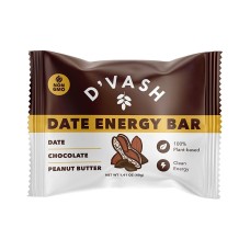 DVASH ORGANICS: Chocolate Peanut Butter Date Energy Bar, 1.41 oz