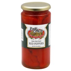 DELL ALPE: Red Pepper Halves, 24 oz