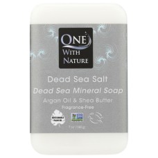 ONE WITH NATURE: Dead Sea Mineral Salt Soap Bar, 7 oz