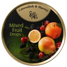 CAVENDISH & HARVEY: Tins Mixed Fruit Drops, 5.3 oz