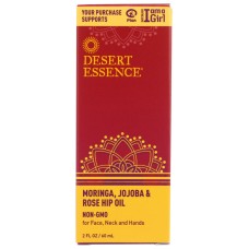 DESERT ESSENCE: Moringa Jojoba and Rose Hip Oil, 2 fo