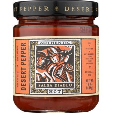 DESERT PEPPER: Salsa Diablo Hot, 16 oz