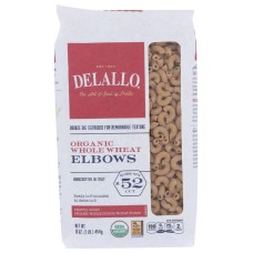 DELALLO: Whole Wheat Elbow Macaroni, 16 oz