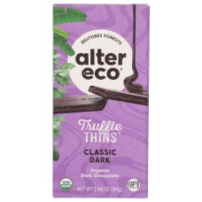 ALTER ECO: Classic Dark Truffle Thins Chocolate Bar, 2.96 oz
