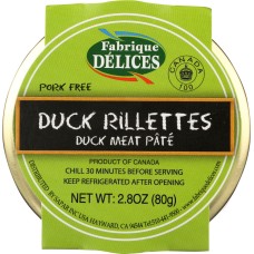 FABRIQUE DELICES: Duck Rillettes Glass Jar, 2.8 oz
