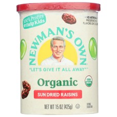 NEWMANS OWN ORGANIC: Organic Sun Dried Raisins Can, 15 oz