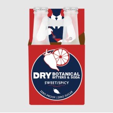 DRY SODA: Dry Botanical Bitters Soda Sweet And Spicy, 4 pk