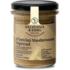 DELICIOUS AND SONS: Porcini Mushroom Spread, 6.35 oz